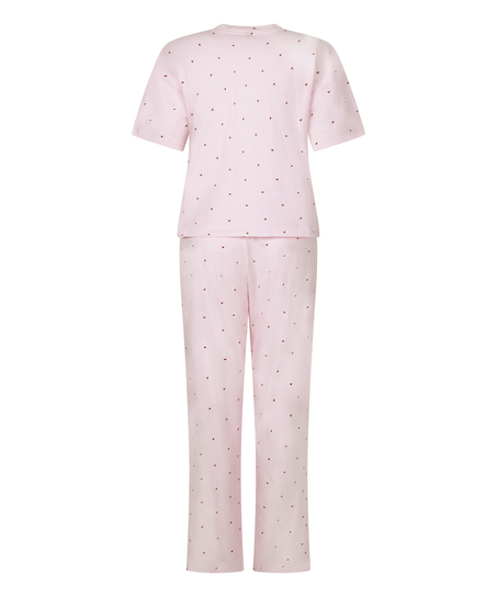 Pyjama Set Cotton Print, Pink
