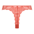 Lace Back Invisible Thong, Red