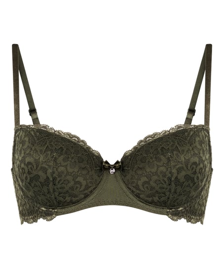 Marine Padded Underwired Bra, Green