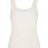 Singlet Rib Jersey Lace, White