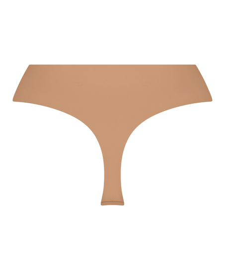 High Waisted Thong Smooth, Brown