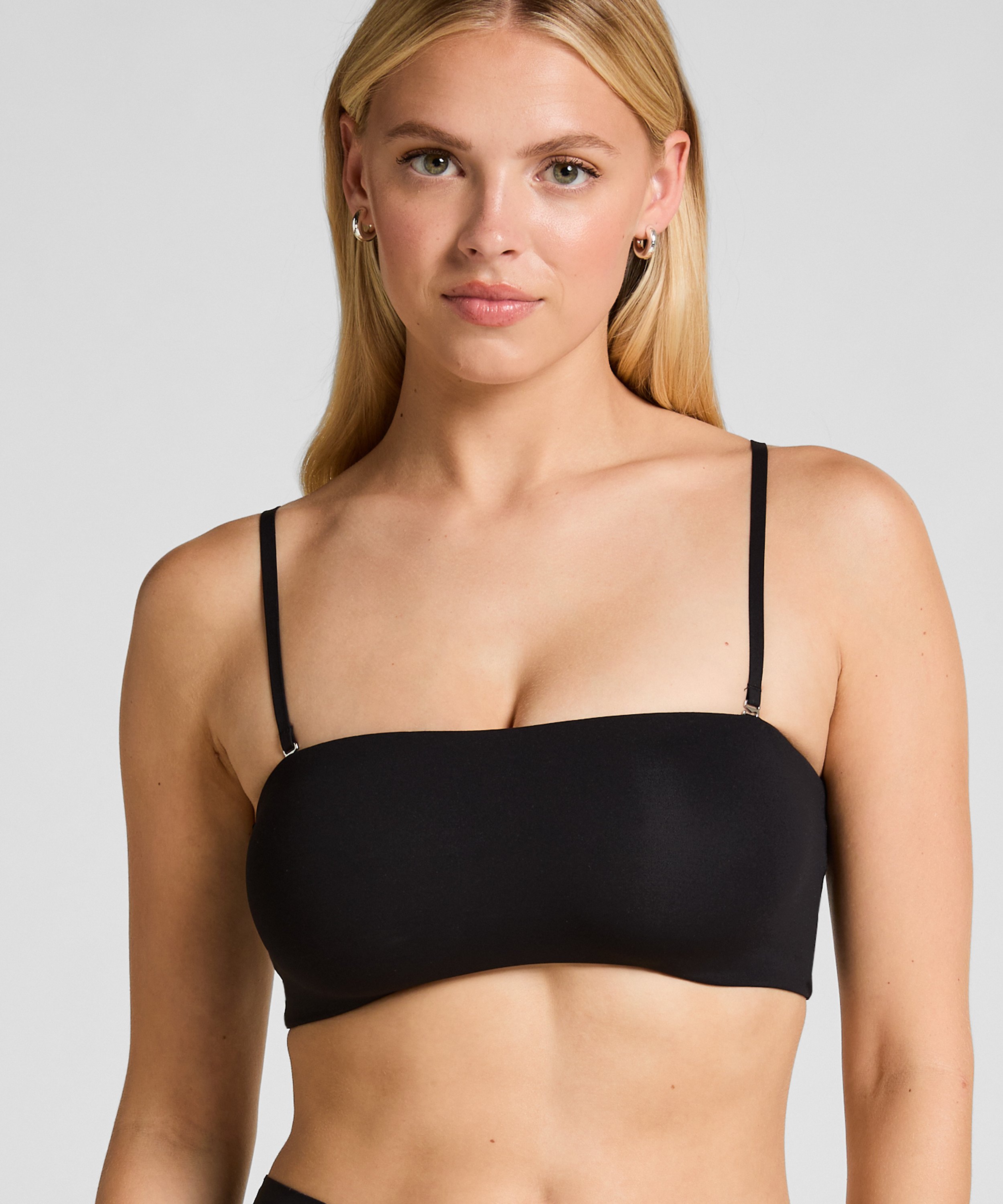 Smooth Bandeau Bralette, Black, main