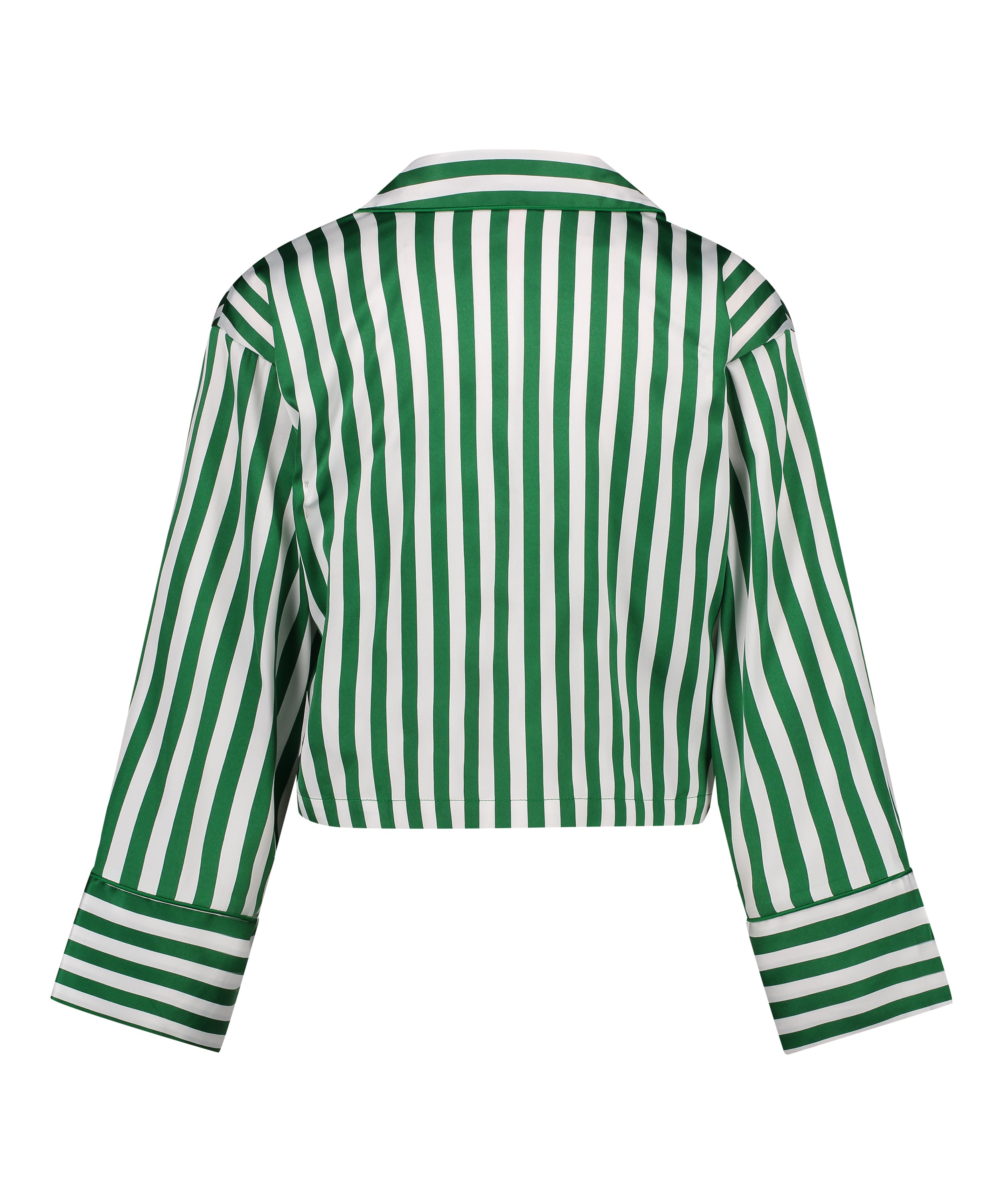 Satin Long-Sleeved Jacket, Green, main