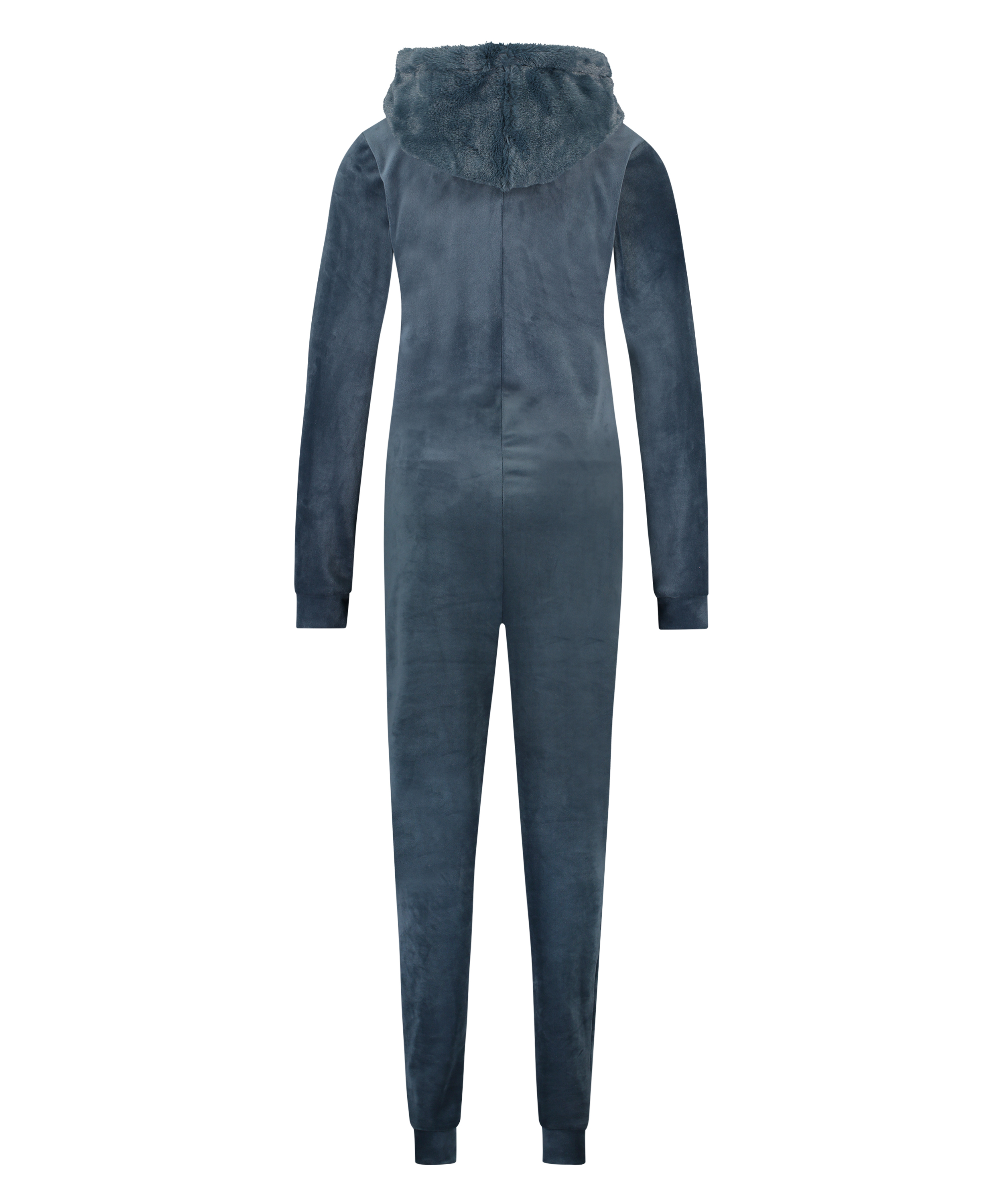 Velvet onesie, Blue, main