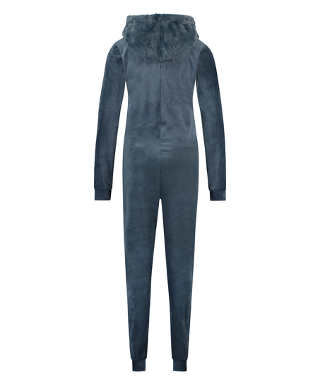Velvet onesie, Blue