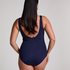 Shaping Shell Mesh Swimsuit, Blue
