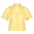 Satin Short-Sleeved Jacket, Yellow