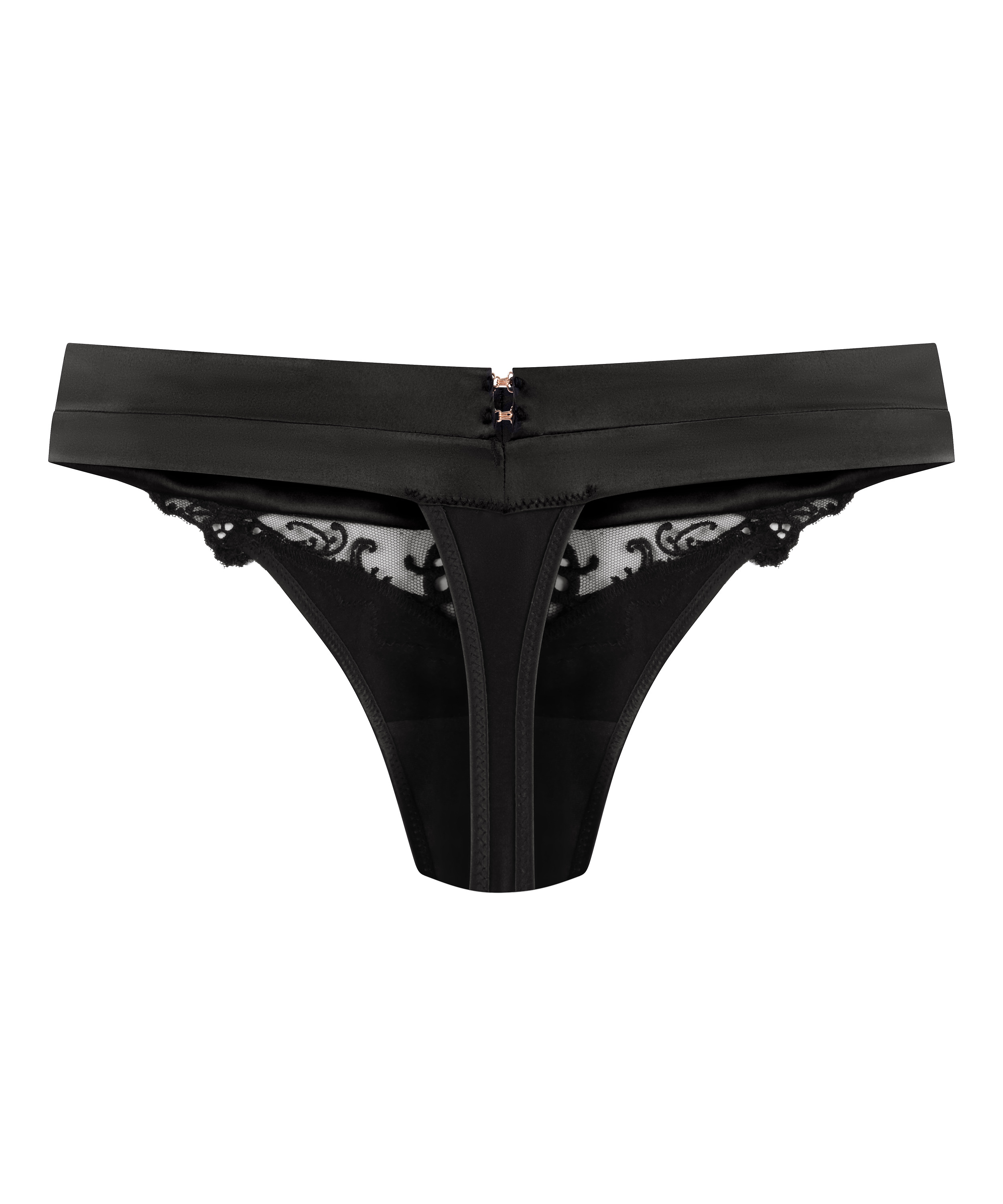 Sveta High Leg String, Black, main
