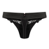 Sveta High Leg String, Black