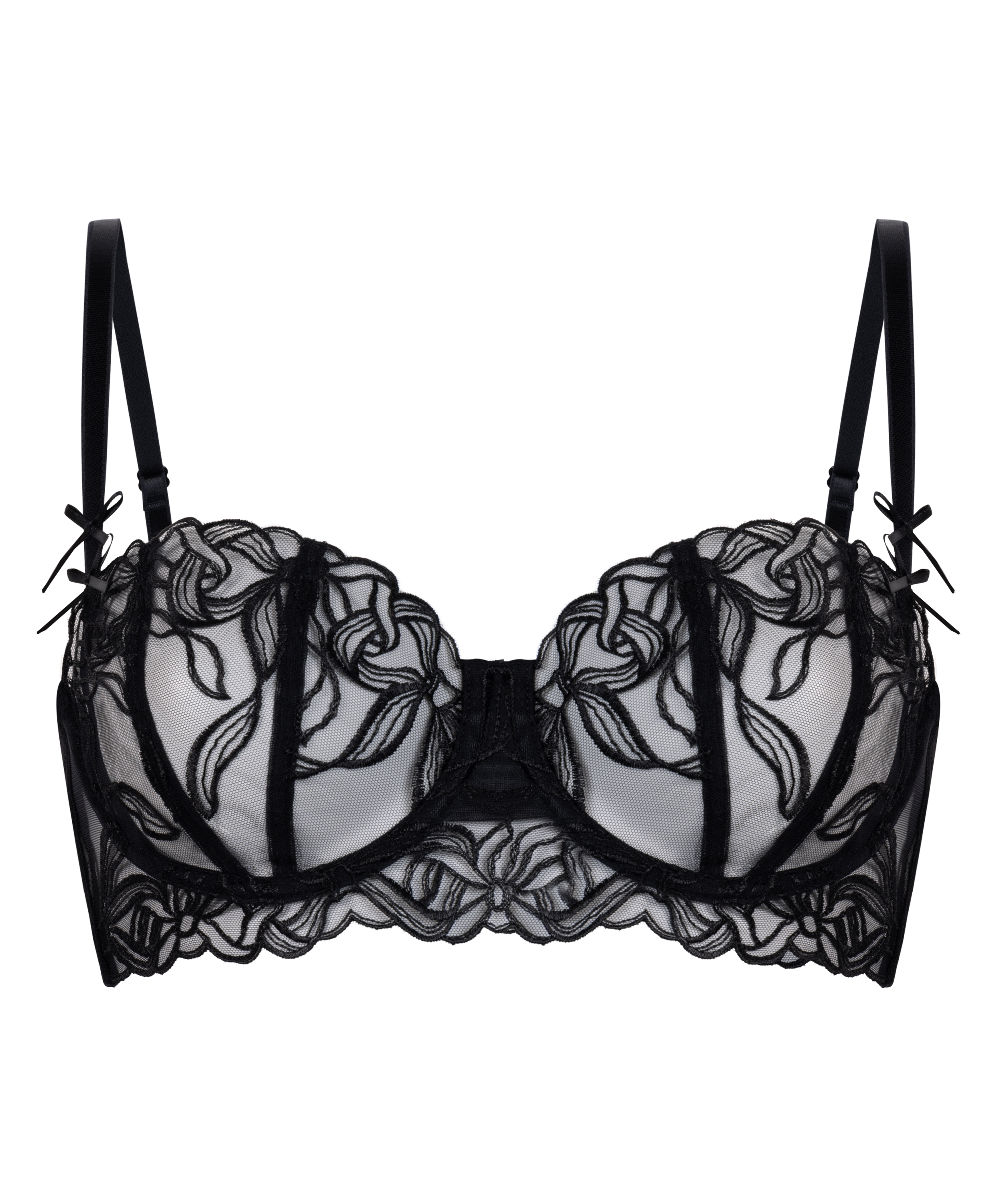 Beau Non-Padded Underwired Bra, Black, main