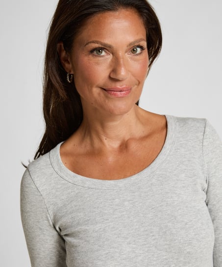 Cotton Pyjama Top, Gray