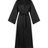 Satin Pinstripe Kimono, Black
