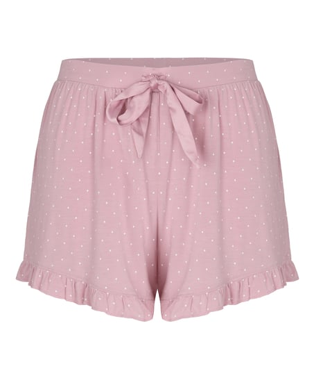 Jersey Ruffled Shorts, Pink