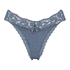 Cotton extra low thong, Blue