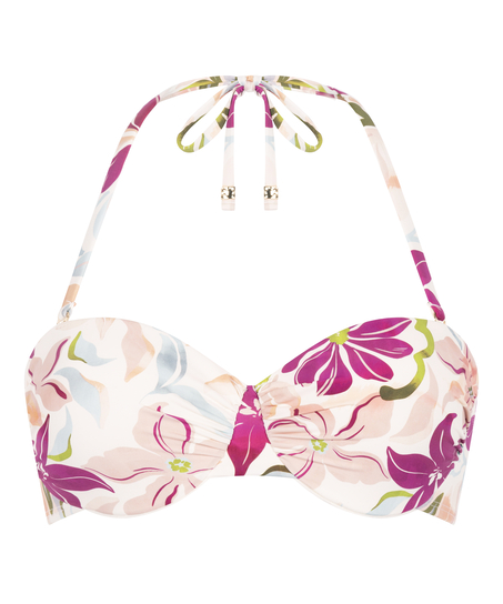 Ayanna Padded Underwired Bikini Top, White