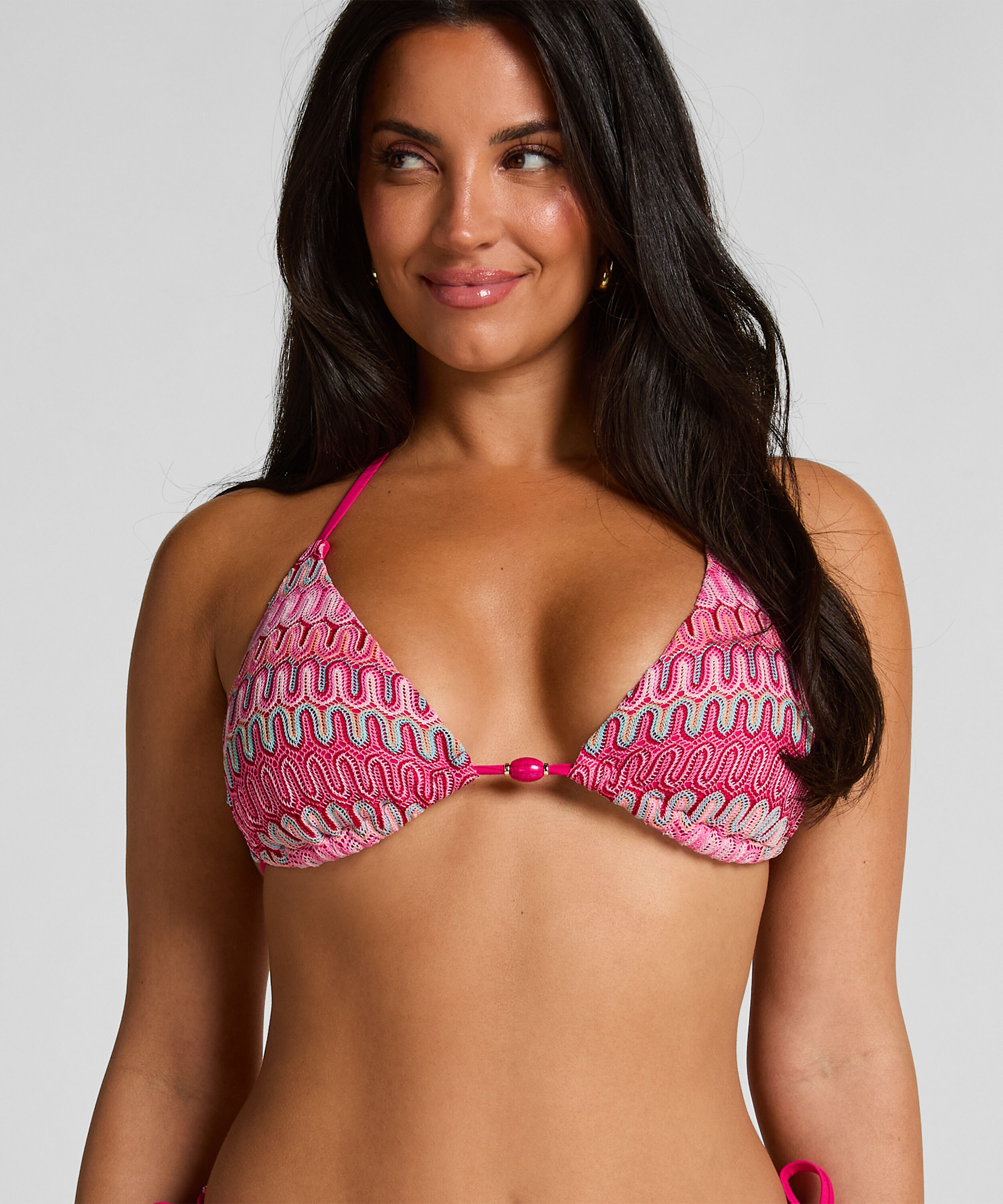 Cali Triangle Bikini Top, Pink