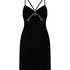 Jersey Lace Back Slipdress, Black