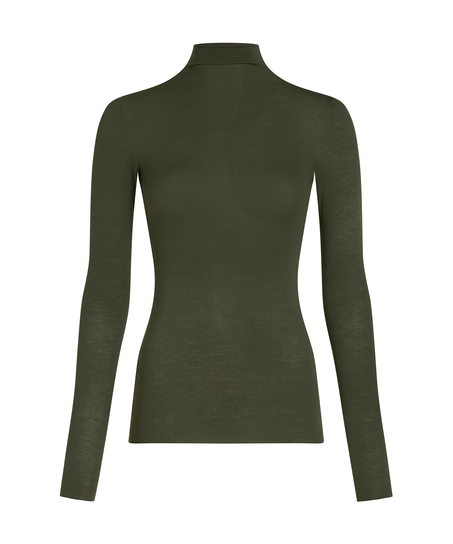 super soft Turtleneck Shirt with Cashmere, Green