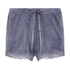 Velvet lace shorts, Gray