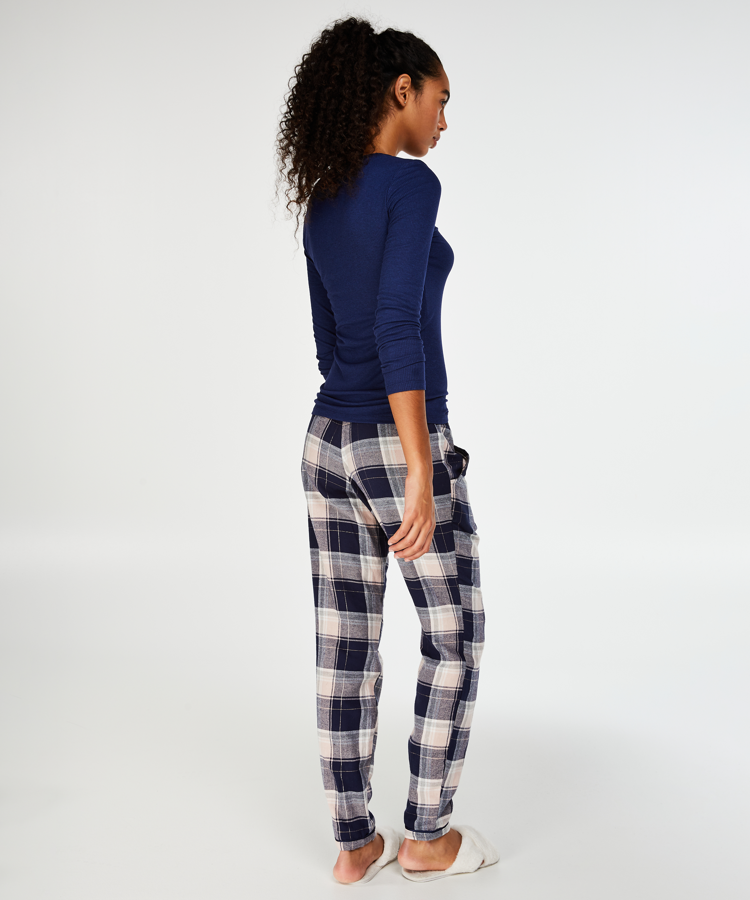 Check Pyjama Pants, Blue, main
