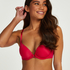 Plunge Padded Underwired Bra, Pink