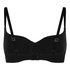 Cotton Padded Underwired Bra, Black