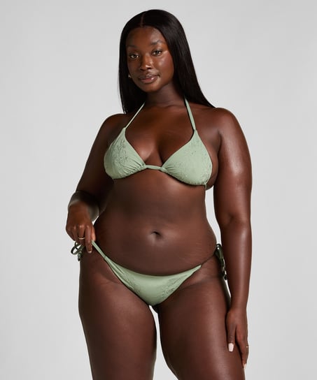 Giselle Triangle Bikini Top, Green