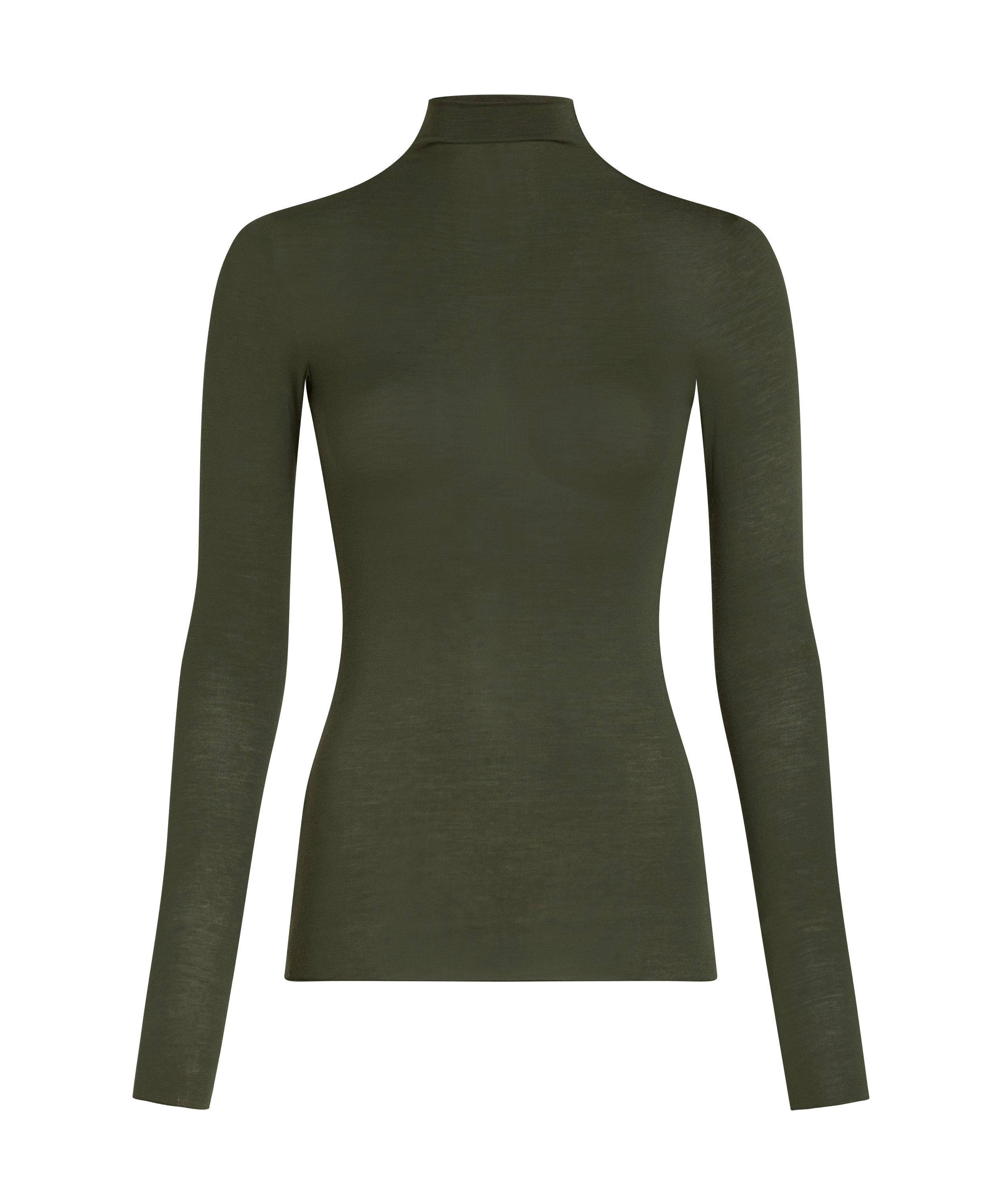 super soft Turtleneck shirt with Cashmere, Green, main