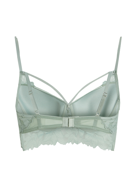 Ingrid Padded Underwired Longline bra, Green