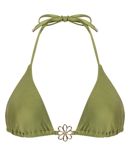 Yucatan Triangle Bikini Top, Green