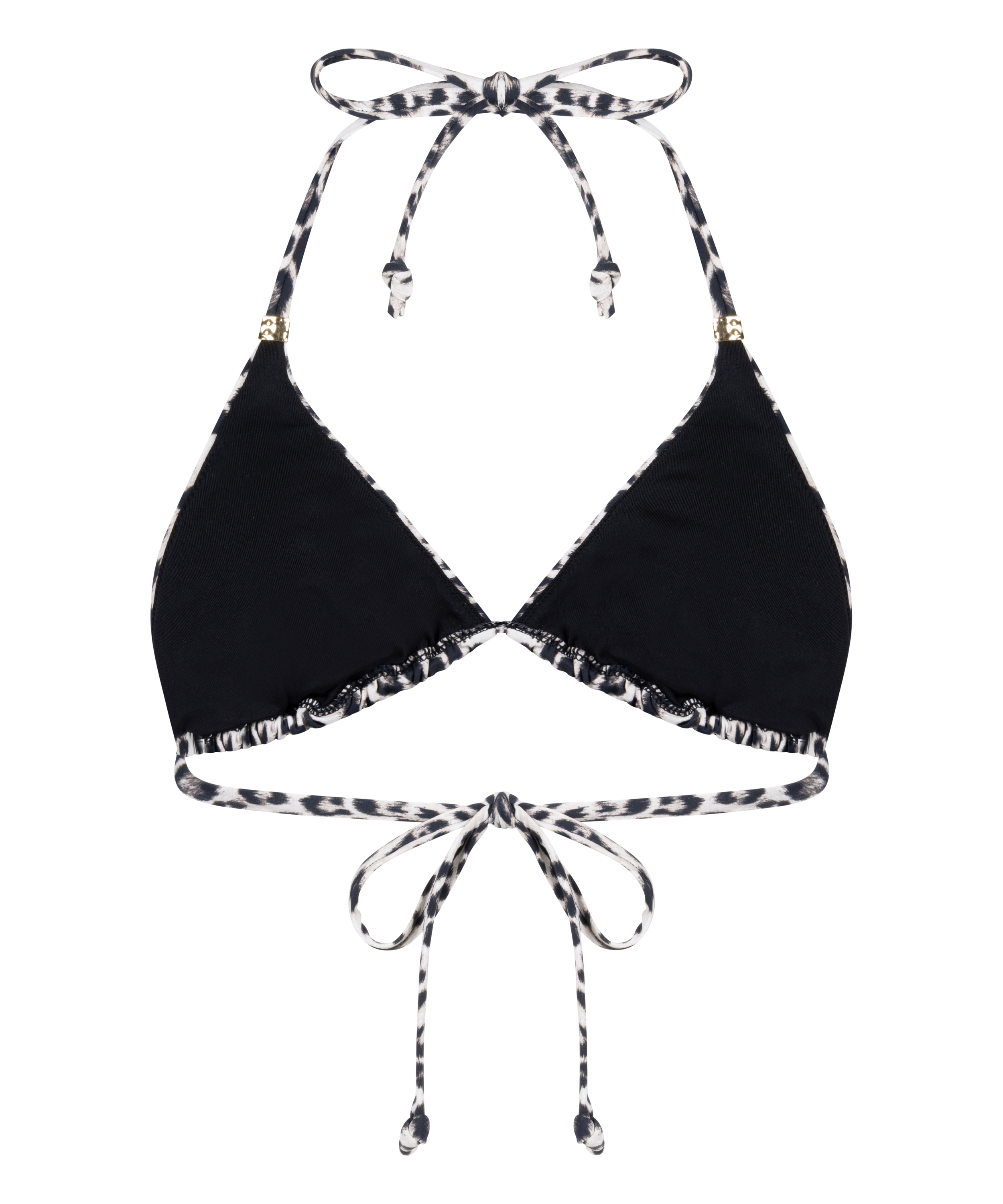 Triangle Bikini Top Leopard, Black, main