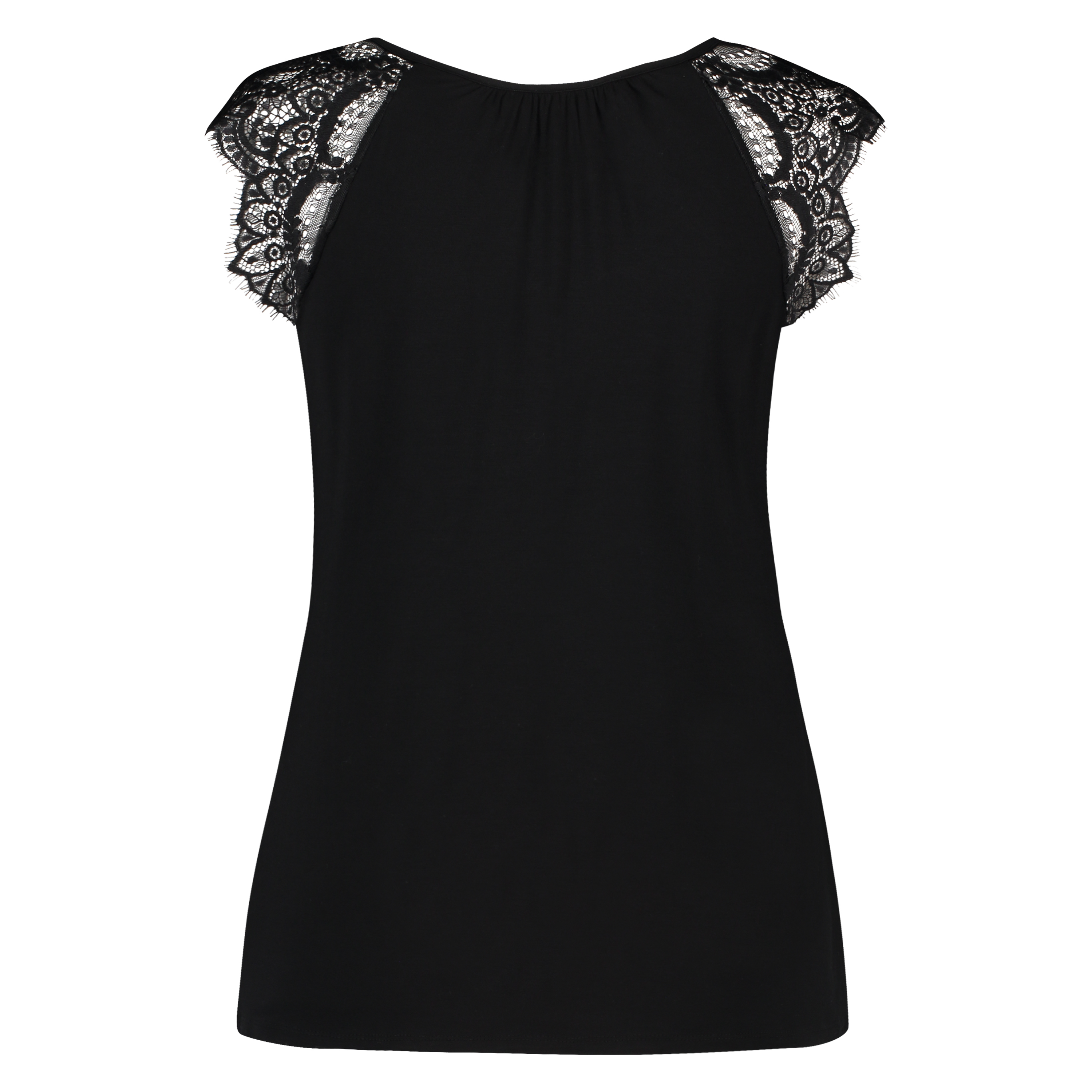 Jersey Lace Singlet, Black, main