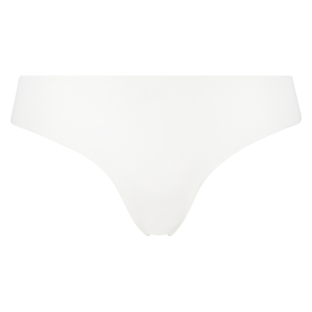 Invisible cotton thong, White