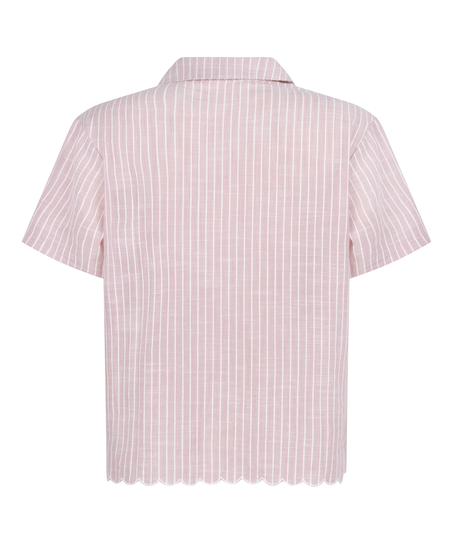 Striped Pyjama Jacket, Pink