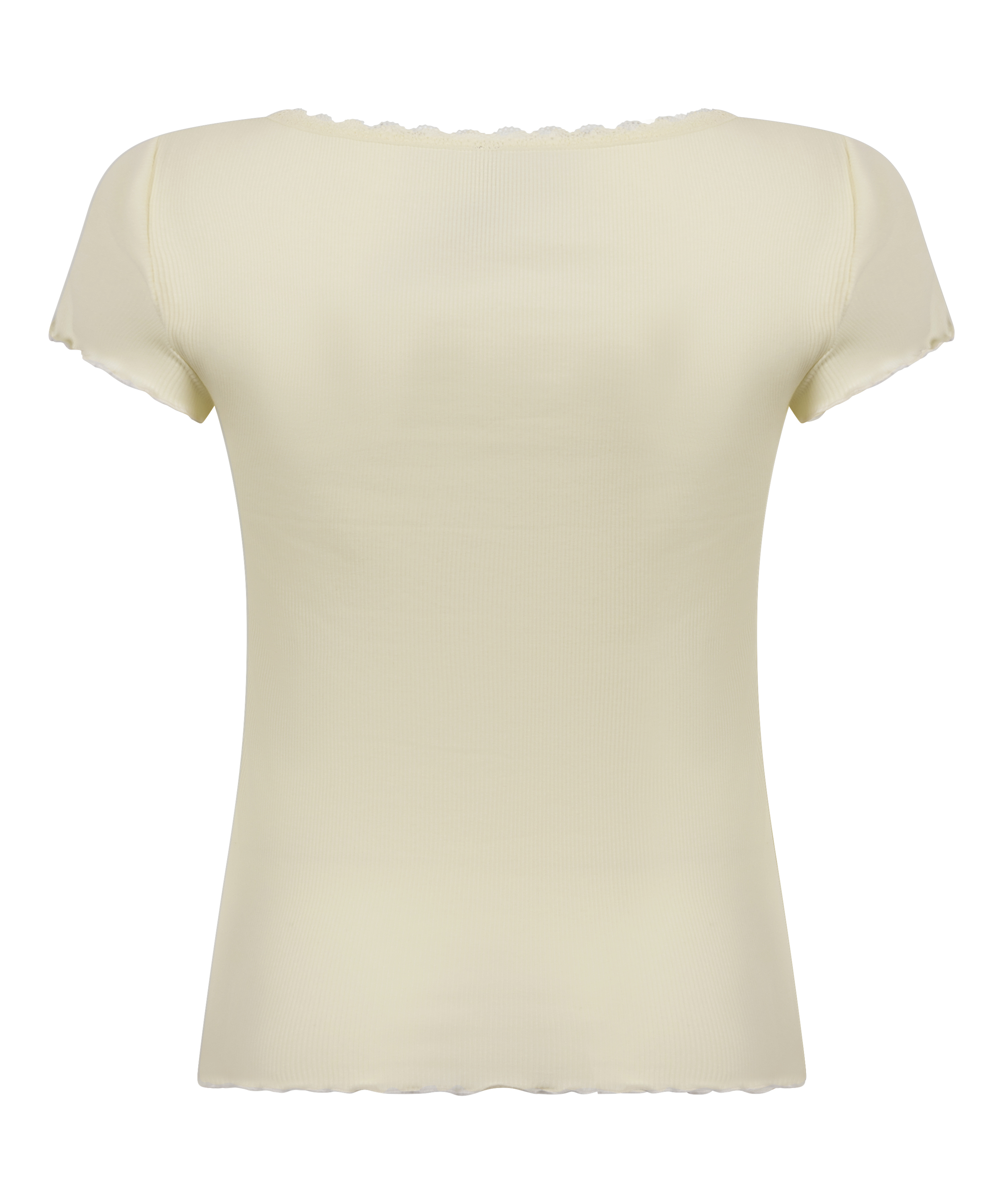 Rib Jersey Top, Yellow, main