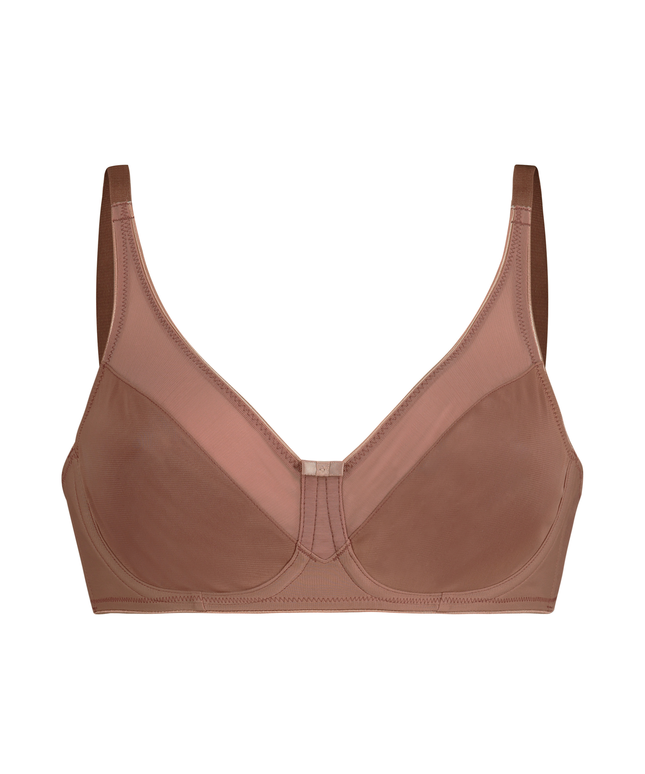 Nina Non-Padded Underwired Minimizer Bra, Brown, main