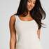 Singlet Tanktop Soft Cotton, Beige