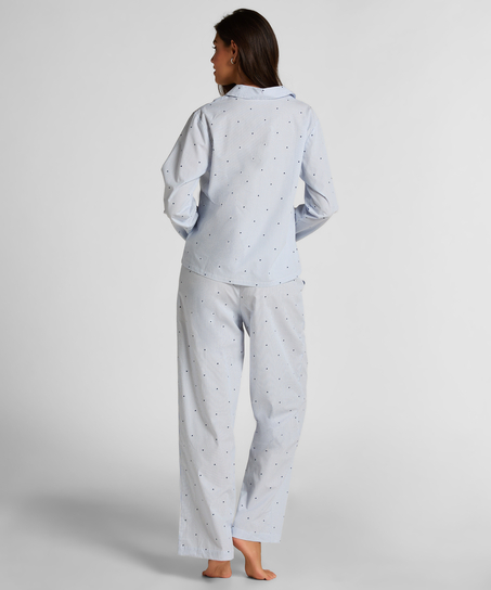 Pant Cotton Stripe Heart, Blue