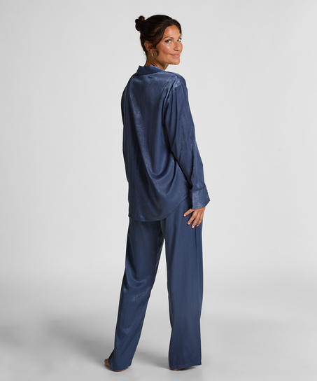 Satin Trousers, Blue