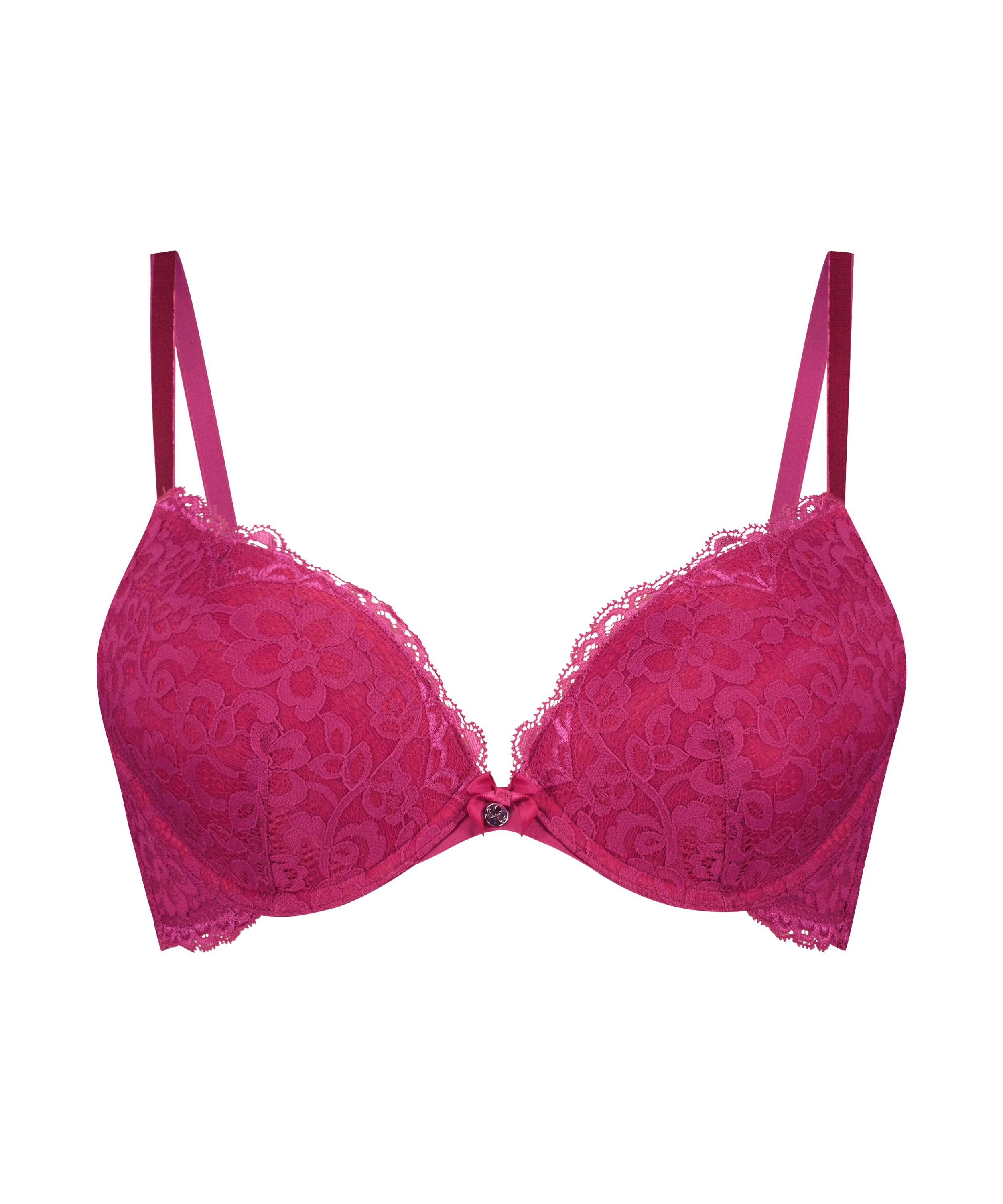 Marine Padded Push-Up Underwired Bra, Pink, main