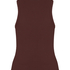 Singlet tanktop cotton rib, Brown