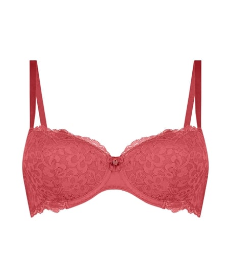 Marine Padded Underwired Bra, Red