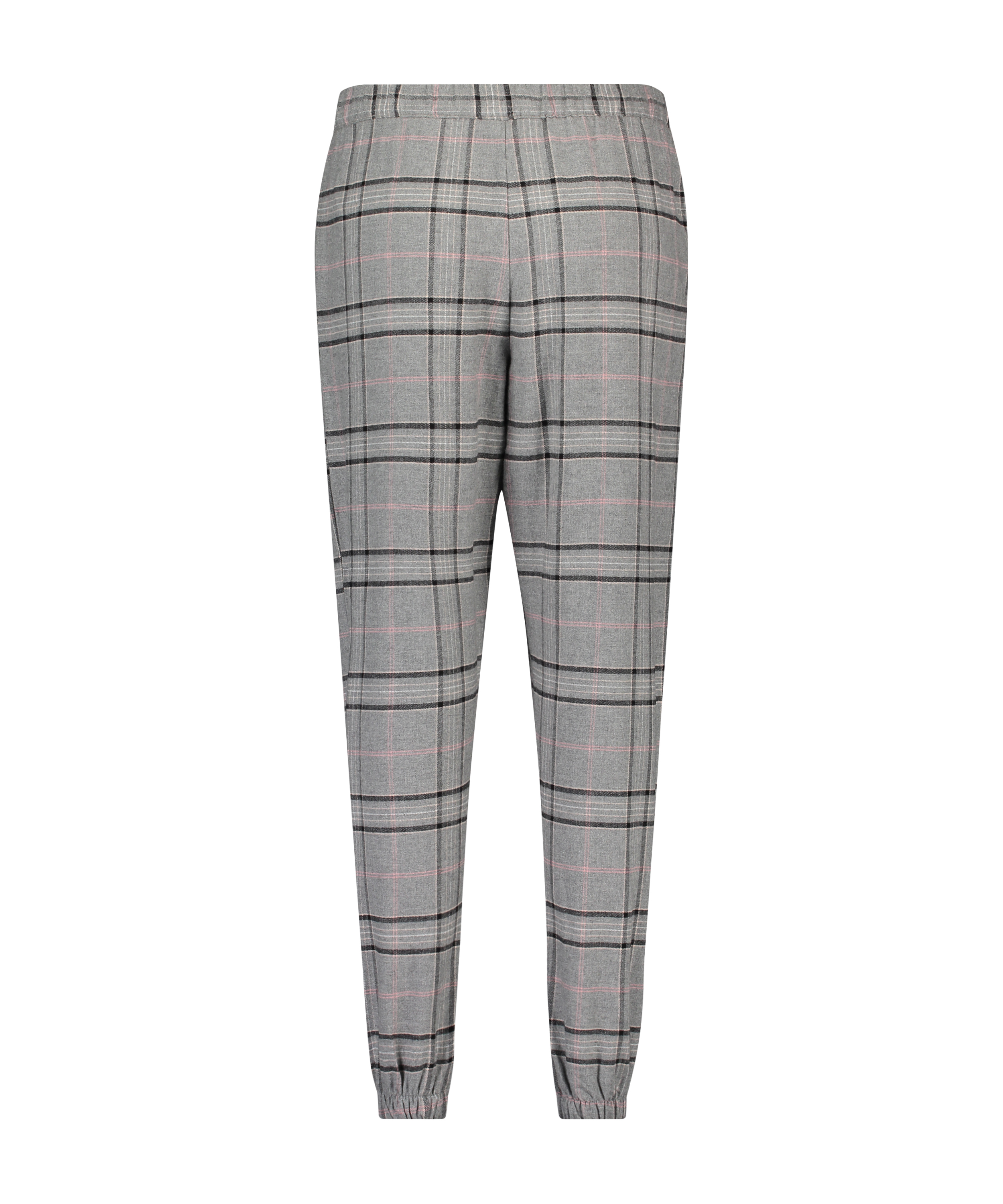 Petite Twill Check Pyjama Pants, Gray, main