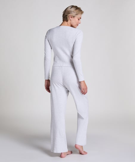 Pointelle Pyjama Pants, Gray