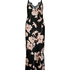 Slipdress Long Flower, Black