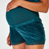 Velours maternity shorts, Blue