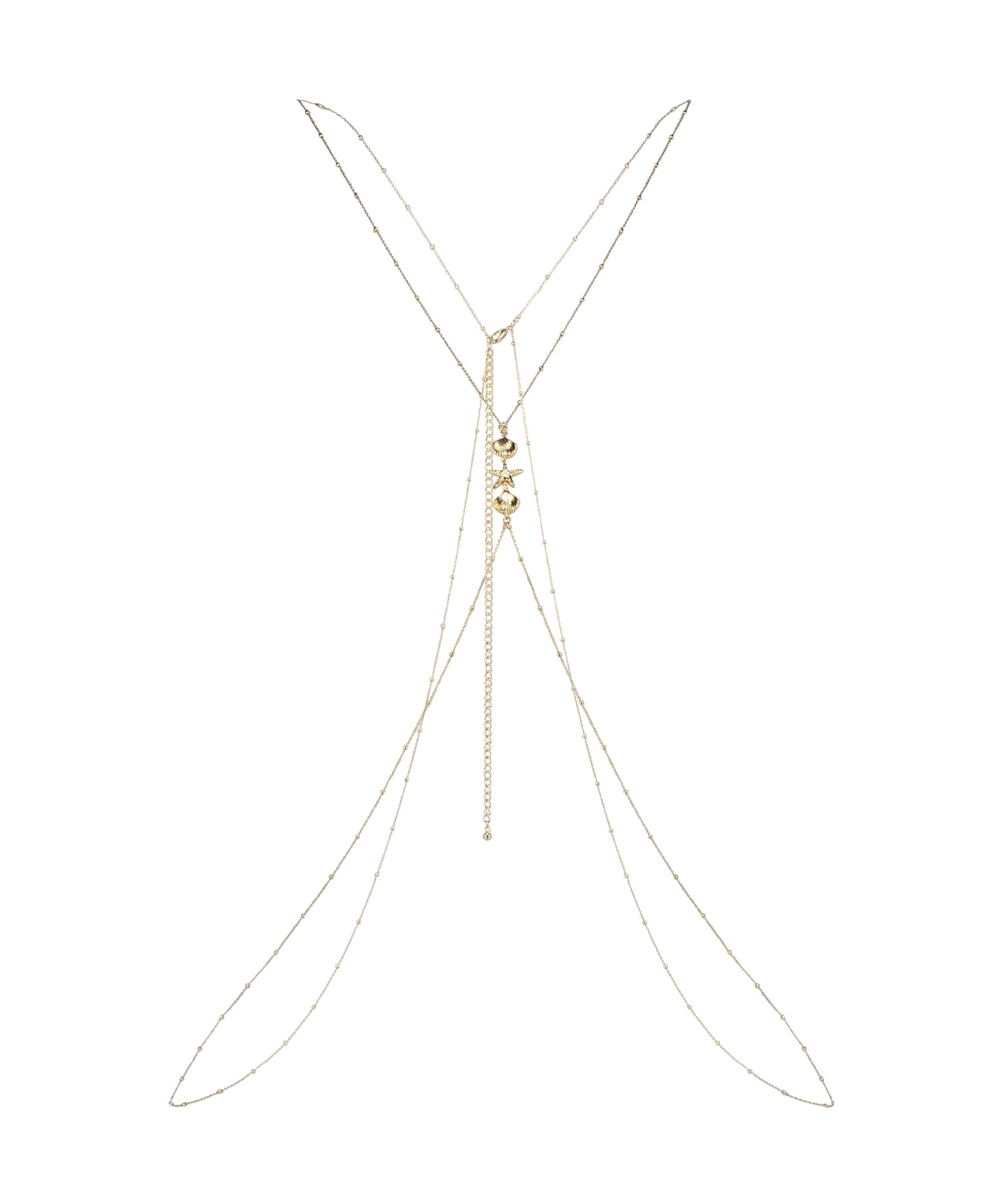 Harness Body Chain, Yellow, main
