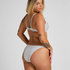 Highleg Bikini Bottom Stripes, White