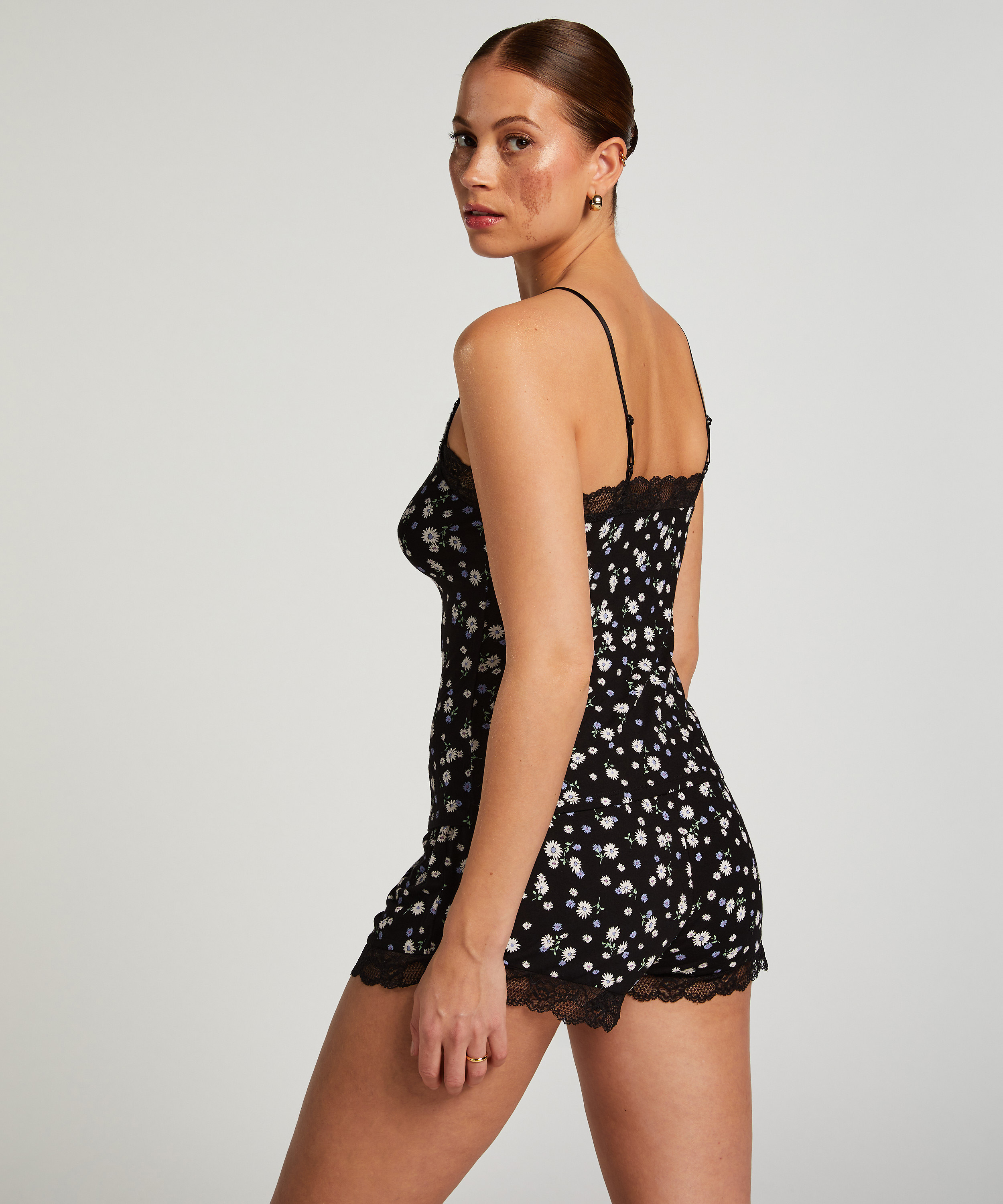 Cami Short Pyjama Set, Black, main