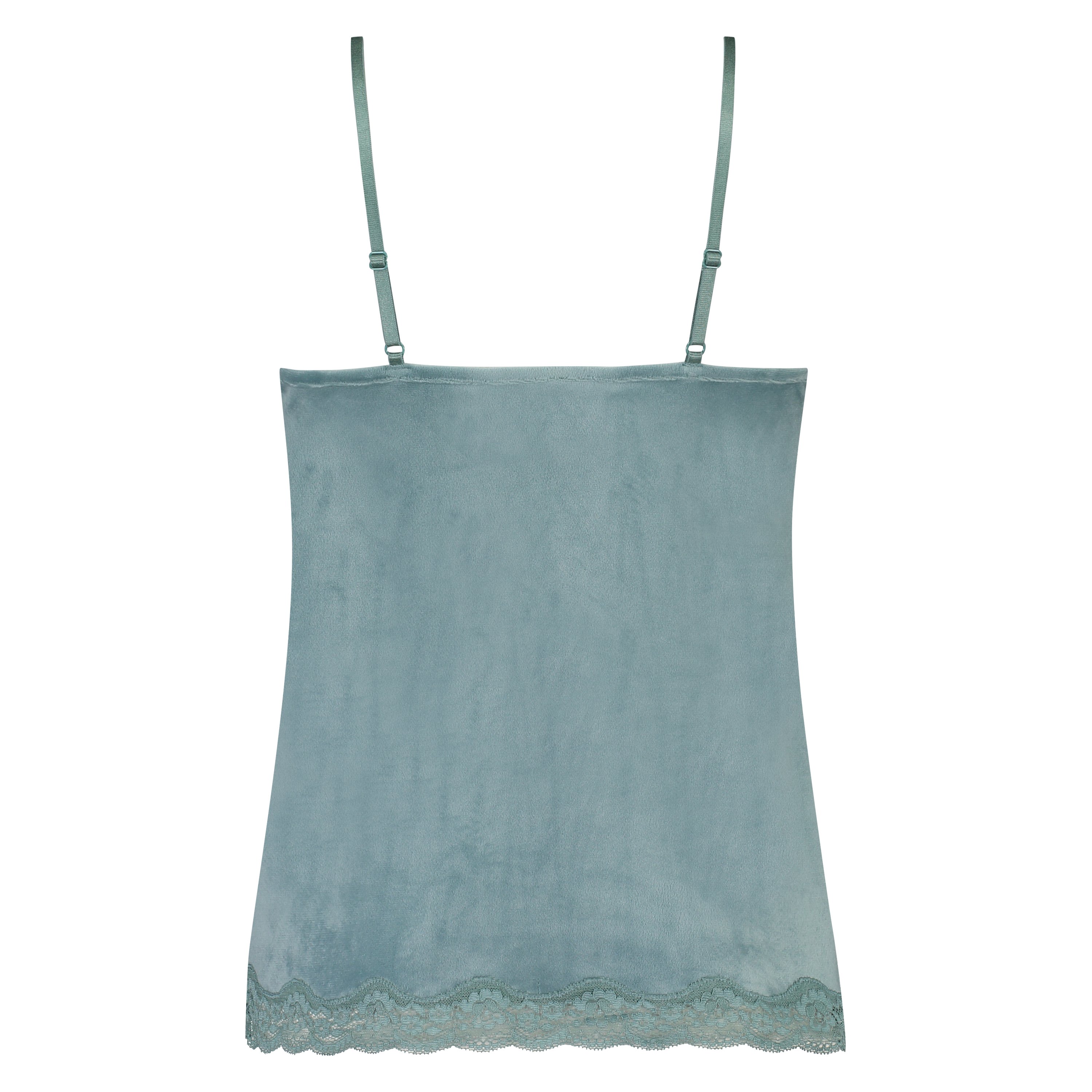 Velours Lace Cami Top, Green, main